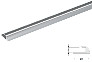 Alumīnija profils 6mm 270cm
